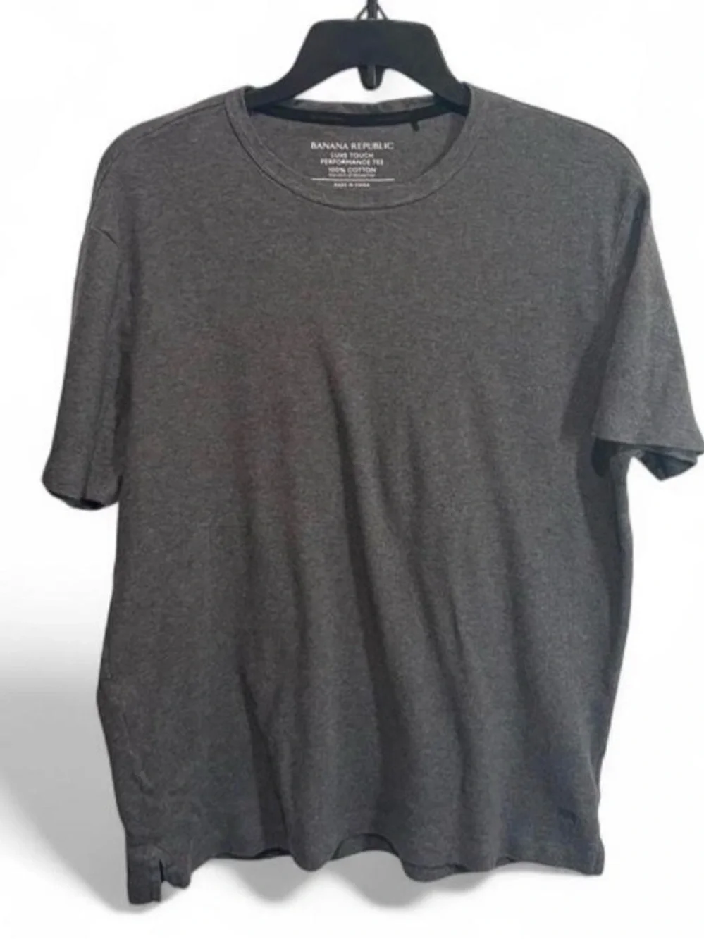 Banana Republic Luxe Touch Men’s Crew Neck T-Shirt - Dark Gray size large